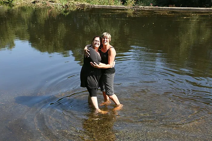 Kanufahrt auf der Saale